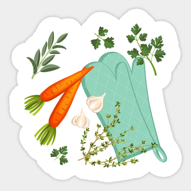 Kitchen Carrots Sticker by SWON Design